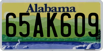 AL license plate 65AK609
