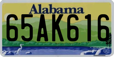 AL license plate 65AK616