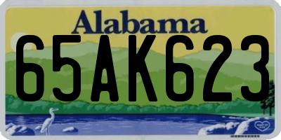 AL license plate 65AK623