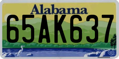 AL license plate 65AK637