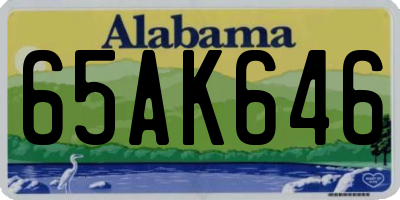 AL license plate 65AK646