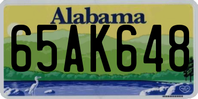 AL license plate 65AK648