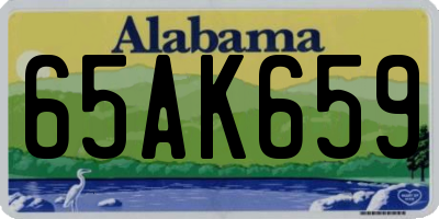 AL license plate 65AK659