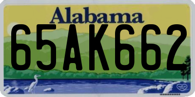 AL license plate 65AK662