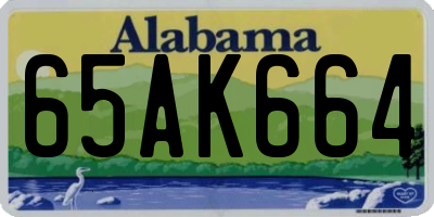 AL license plate 65AK664
