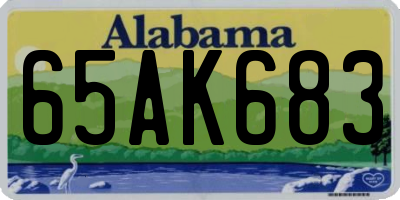 AL license plate 65AK683