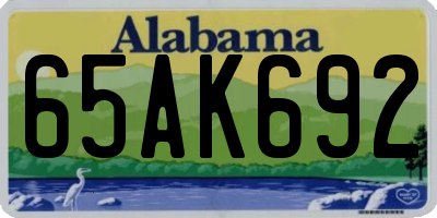 AL license plate 65AK692