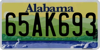 AL license plate 65AK693