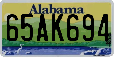 AL license plate 65AK694