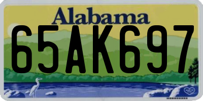 AL license plate 65AK697