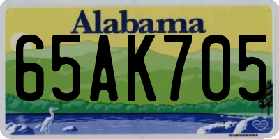 AL license plate 65AK705