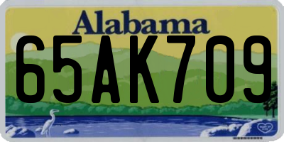 AL license plate 65AK709