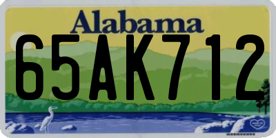 AL license plate 65AK712
