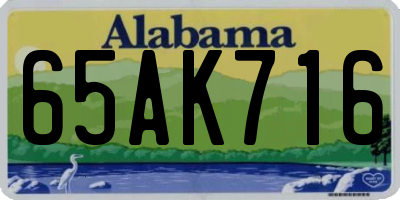 AL license plate 65AK716