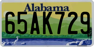 AL license plate 65AK729
