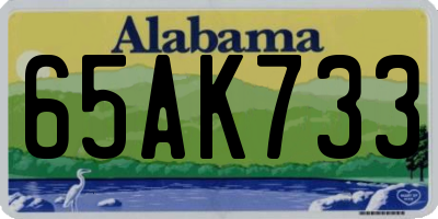 AL license plate 65AK733