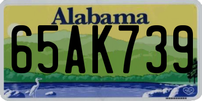 AL license plate 65AK739