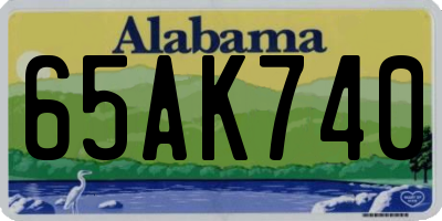 AL license plate 65AK740