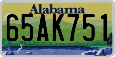 AL license plate 65AK751