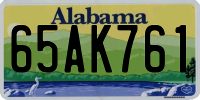 AL license plate 65AK761
