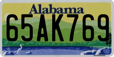 AL license plate 65AK769