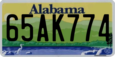 AL license plate 65AK774