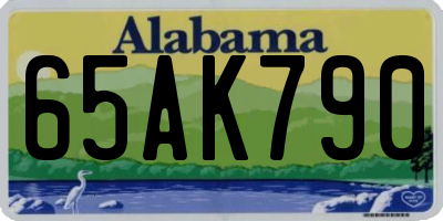 AL license plate 65AK790