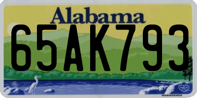 AL license plate 65AK793