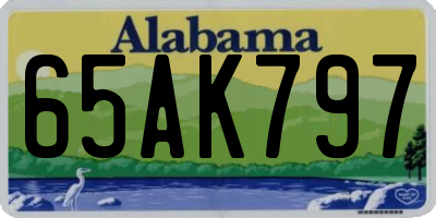 AL license plate 65AK797