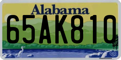 AL license plate 65AK810
