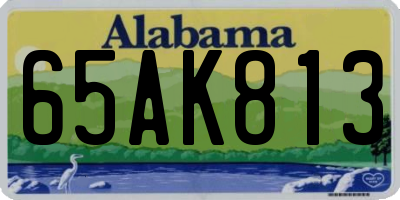 AL license plate 65AK813