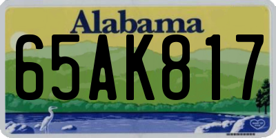 AL license plate 65AK817