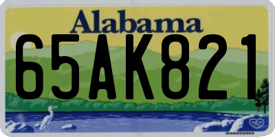 AL license plate 65AK821