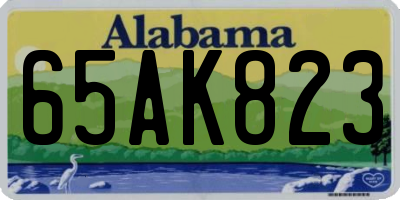 AL license plate 65AK823