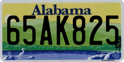 AL license plate 65AK825