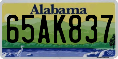 AL license plate 65AK837