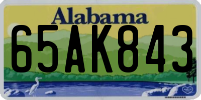 AL license plate 65AK843