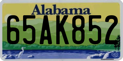 AL license plate 65AK852