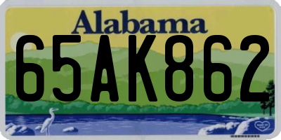 AL license plate 65AK862