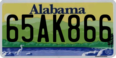 AL license plate 65AK866