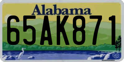 AL license plate 65AK871