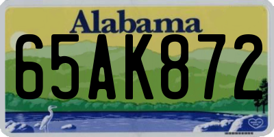AL license plate 65AK872