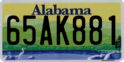 AL license plate 65AK881