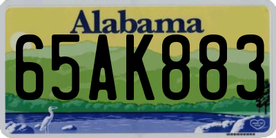 AL license plate 65AK883