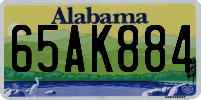 AL license plate 65AK884