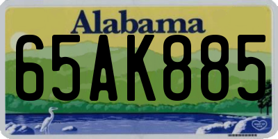 AL license plate 65AK885