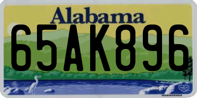 AL license plate 65AK896