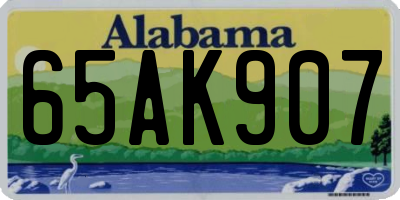 AL license plate 65AK907