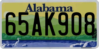 AL license plate 65AK908