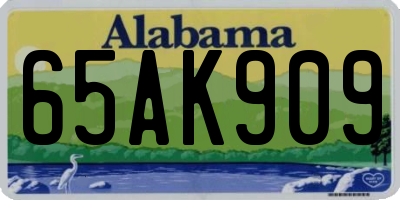 AL license plate 65AK909